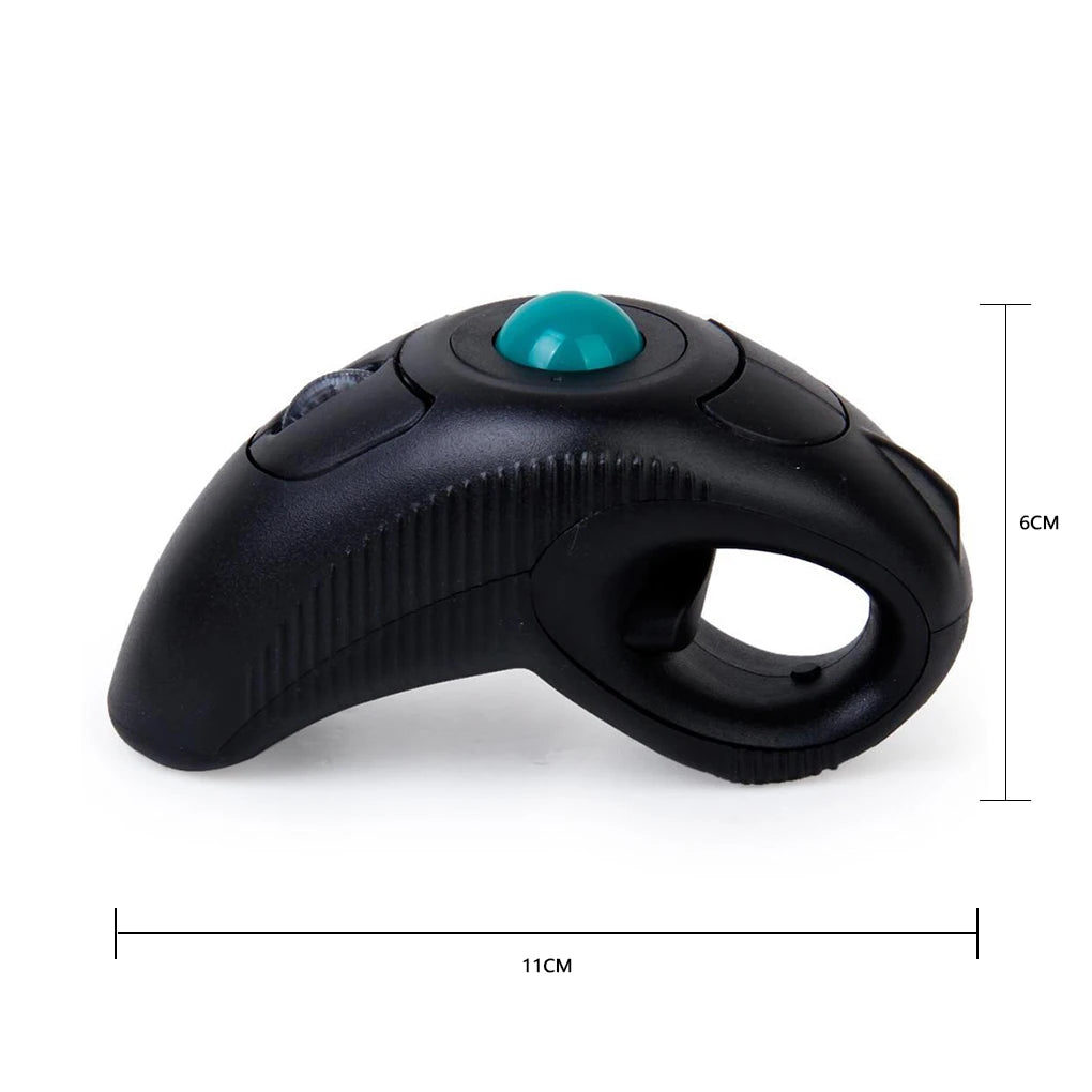 Digital 2.4GHz Wireless Trackball Mouse Ergonomic Design Finger-Operated Track Ball Handheld Optical Mouse for Android TV PC