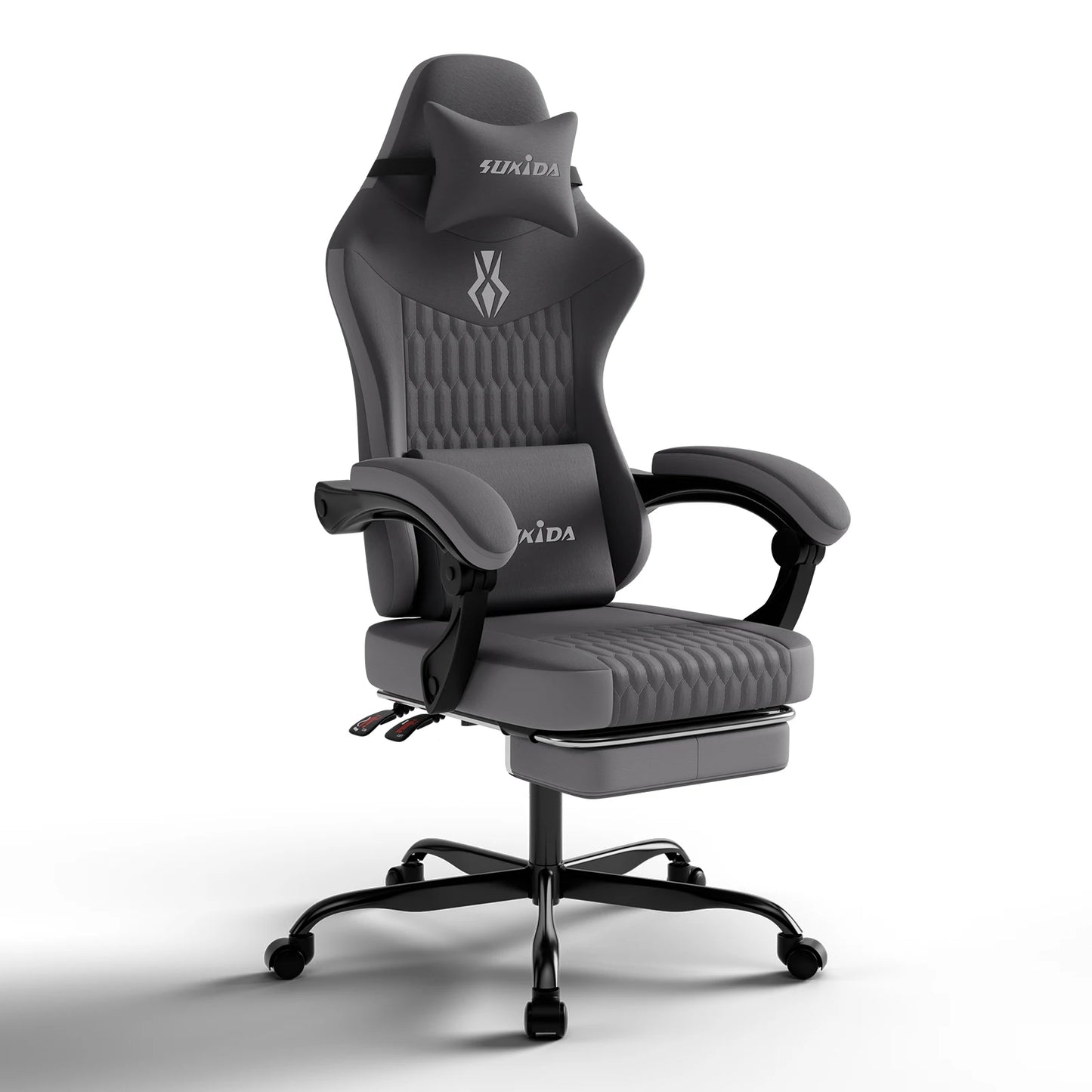 SUKIDA Gaming chair Gamer chair Ergonomic Office Chair Footrest Adjustable Loin & Pillows Gaming Chair