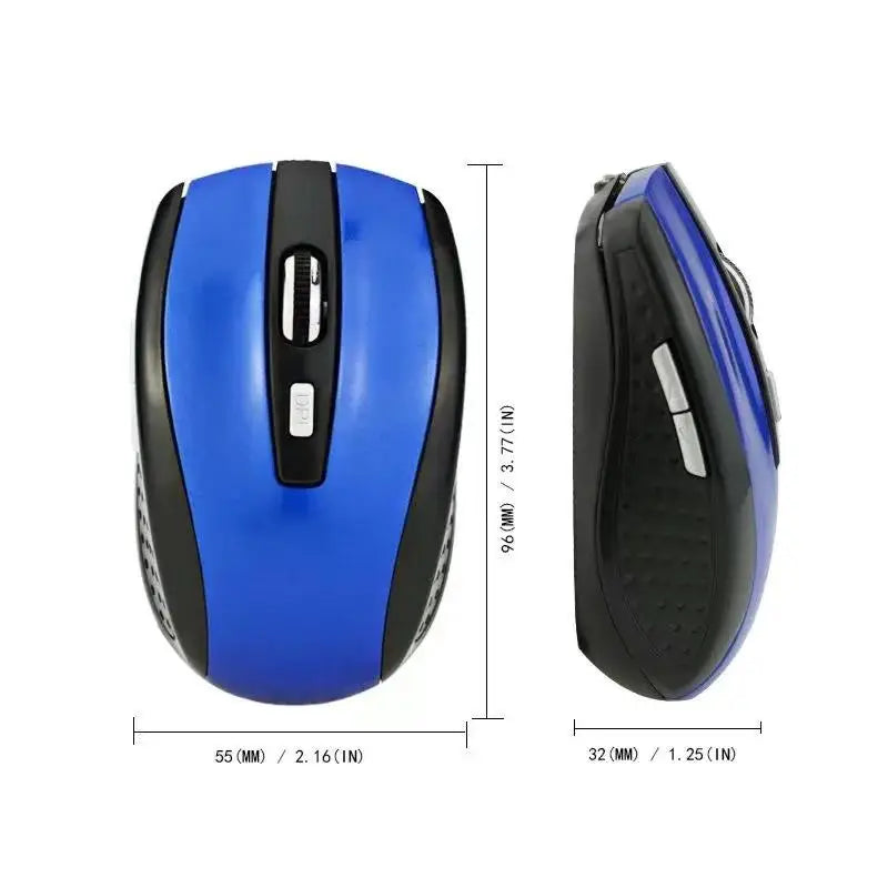 Wireless Silent Mouse 2.4G Portable Mobile Optical Office Mouse Adjustable 1600 DPI Levels for Notebook PC Laptops MacBook