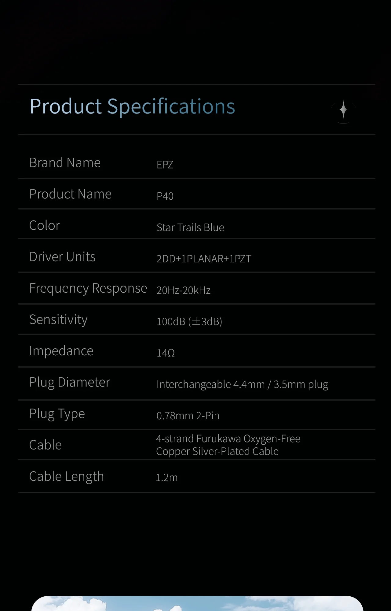 EPZ P40 PZT Ceramic In-Ear Hi-Fi Monitoring Headphones 2DD+1Planar Hybrid Drivers 3.5/4.4 Replaceable Copper Silver-Plated Cable