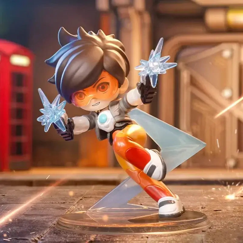 POP MART Overwatch Play of The Game Series originali akloji dėžutė, staigmenos paslaptinga dėžutė, mielos anime veiksmo figūrėlės, dekoracijos ir figūrėlės