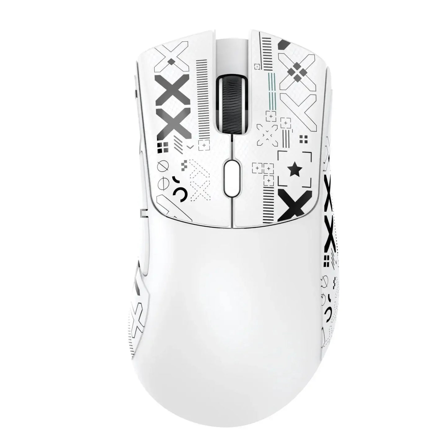 Attack Shark R1 belaidė žaidimų pelė, trijų režimų: 2.4G, Bluetooth ir laidinis, 18K DPI, 1000Hz, PAW3311 jutiklis, 59g, lengva, įkraunama