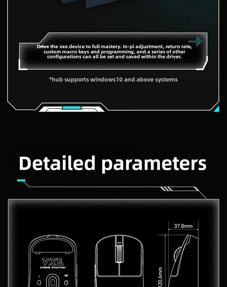 Mouse wireless ergonomico leggero VXE Dragonfly R1 con sensore PAW3395, mouse da gaming tri-mode a bassa latenza per PC, giocatori, ufficio e regalo
