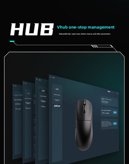Mouse wireless ergonomico leggero VXE Dragonfly R1 con sensore PAW3395, mouse da gaming tri-mode a bassa latenza per PC, giocatori, ufficio e regalo