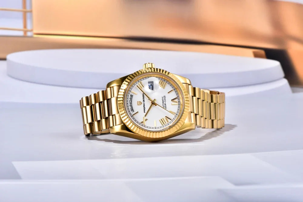 New Watch man PAGANI DESIGN D36 gold Rose Luxury automatic mechanical waterproof glass Sapphire AR stainless steel Date gift Man