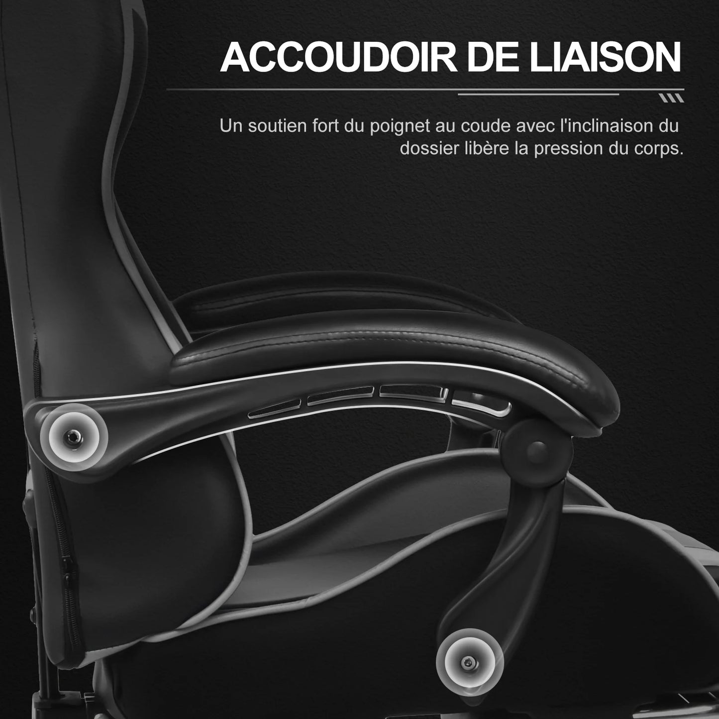 GTPLAYER Gaming Chair with Massage Lumbar Pillow, Ergonomic Gaming Chair with Footrest, Reclining Office Chair, 150kg Heavy Duty Swivel Chair