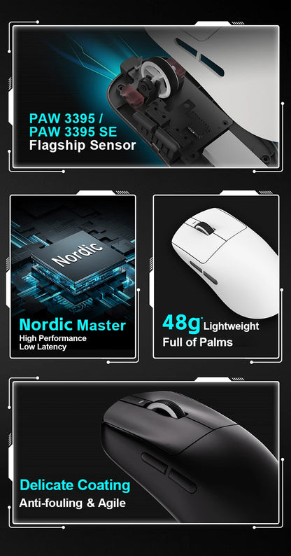 ATK VXE Dragonfly R1 Pro MAX trådløs gamingmus PAW3395 R1 SE Plus specialtilpasset esports FPS-mus, genopladelig letvægtsmus