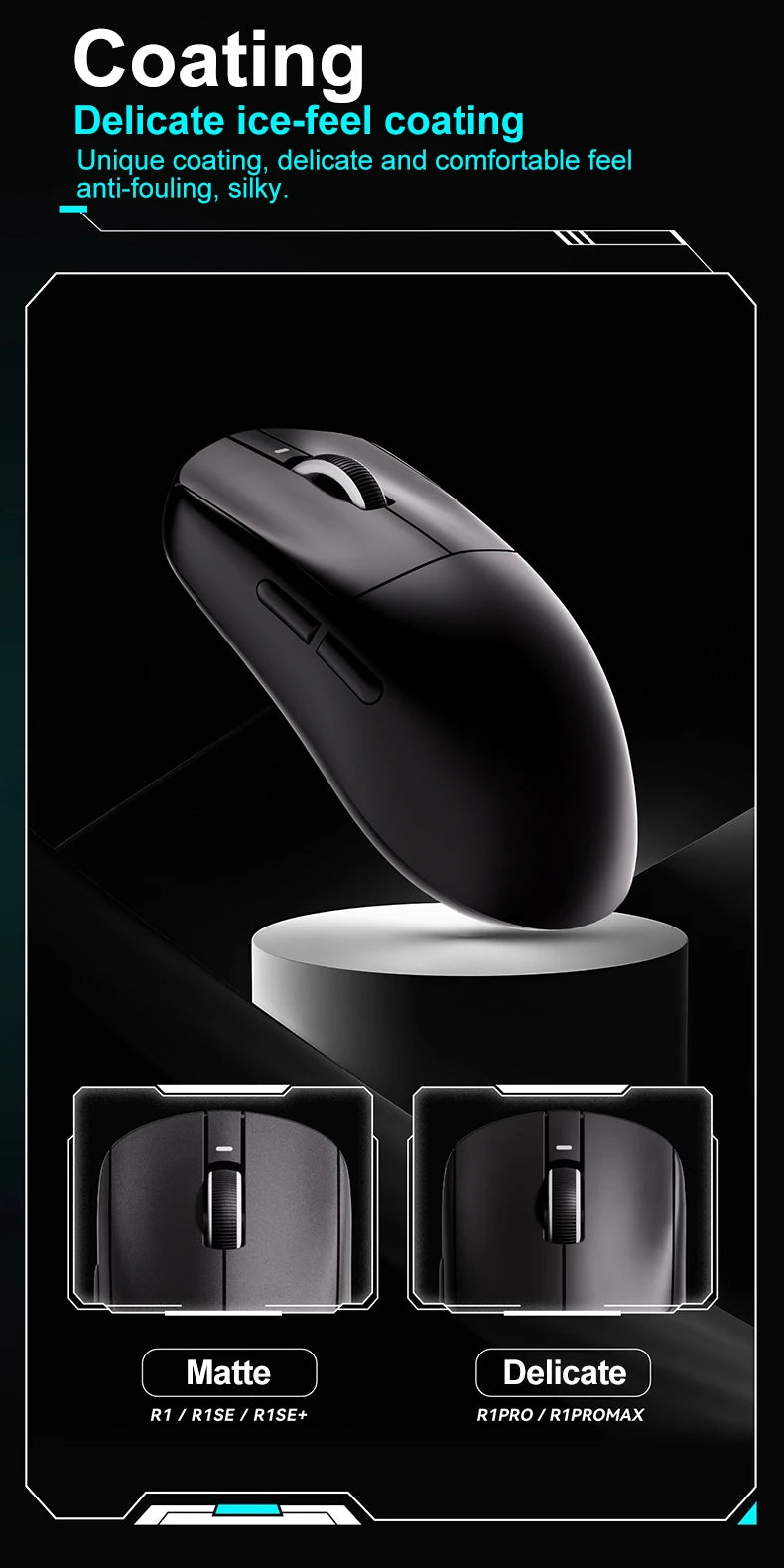 Bezdrátová herní myš ATK VXE Dragonfly R1 Pro MAX PAW3395 R1 SE Plus, přizpůsobitelná esports FPS myš, dobíjecí a lehká