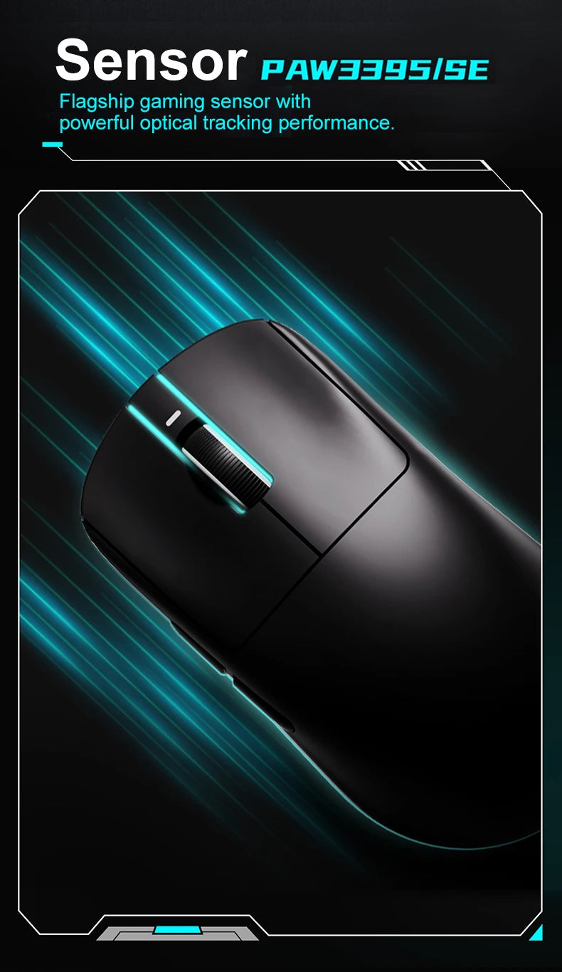 Bezdrátová herní myš ATK VXE Dragonfly R1 Pro MAX PAW3395 R1 SE Plus, přizpůsobitelná esports FPS myš, dobíjecí a lehká