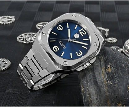 San Martin 40mm Classic Luxury Sport Watch Distinctive Square Case Stainless Steel Men Watch Automatic Mechanical 10 Bar SN0074