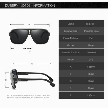 DUBERY márkájú polarizált napszemüveg férfiaknak, vezetési napszemüveg, retro férfi napszemüveg, nyári tükörszemüveg, Oculos UV400 103