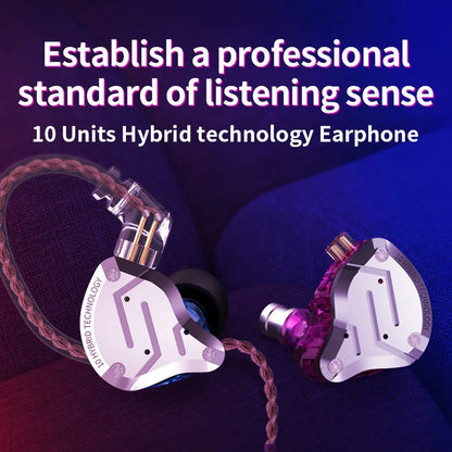 KZ ZS10 PRO écouteur intra-auriculaire 4BA + 1DD hybride HIFI métal casque Sport suppression de bruit casque KZ ZSX ZAX ASX ZST ZSN PRO ES4 AS16