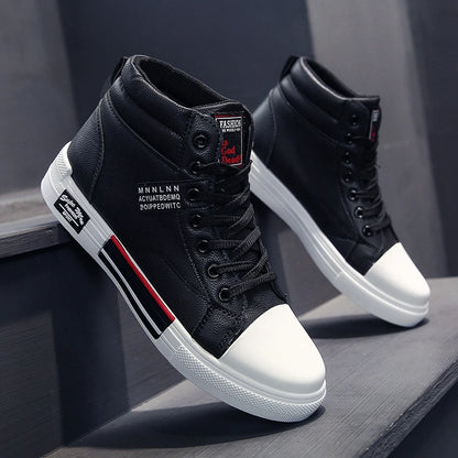 Men's Casual Skateboarding High Top Sneakers Sport Tennis Shoes Breathable Walking Street Shoes Men's Sneakers