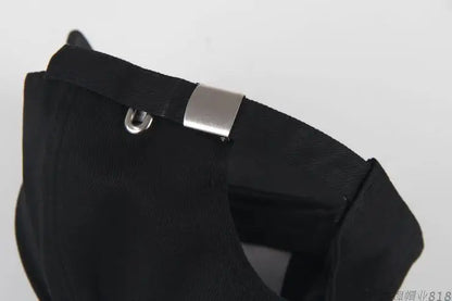 Șapcă de baseball din bumbac în stil hip-hop, cu design creativ, cu inele de piercing, în stil punk, casual pentru adulți, unisex, ajustabilă, cu sistem snapback
