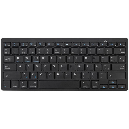 Portable Spanish Bluetooth Keyboard Light Slim Wireless Keyboard for Mac iPad iPhone iOS Android Windows Smart TV