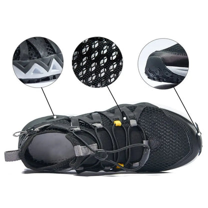 Rax Men's Aqua Upstreams Quick-drying Breathable Fishing Shoes Women Hole PU Insole Anti-slip Water Shoes Hiking
