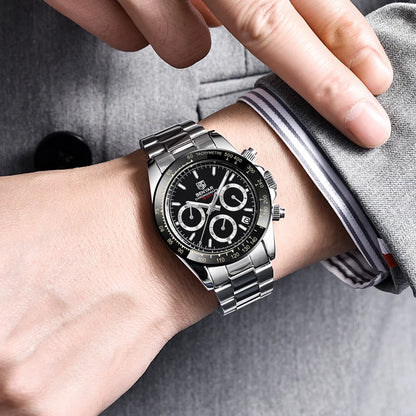 BENYAR Men’s Watches – Luxury chronograph, sporty design, water-resistant, stainless steel, quartz movement