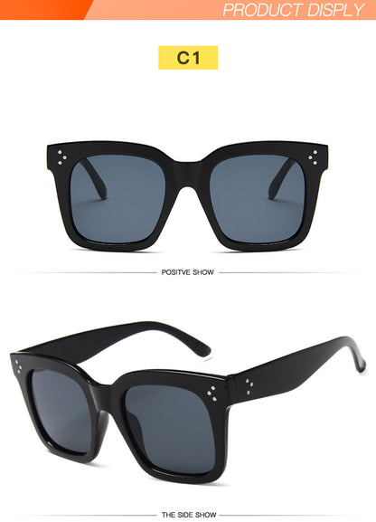Női napszemüveg, lapos felső keret, Lunette Femme, női luxusmárkás napszemüveg, női szegecses napszemüveg, UV400