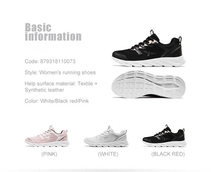 Xtep Women's Running Shoes New Fashion Lightweight Sneakers for Women Breathable Cushioning Sports Shoes Female 879318110073