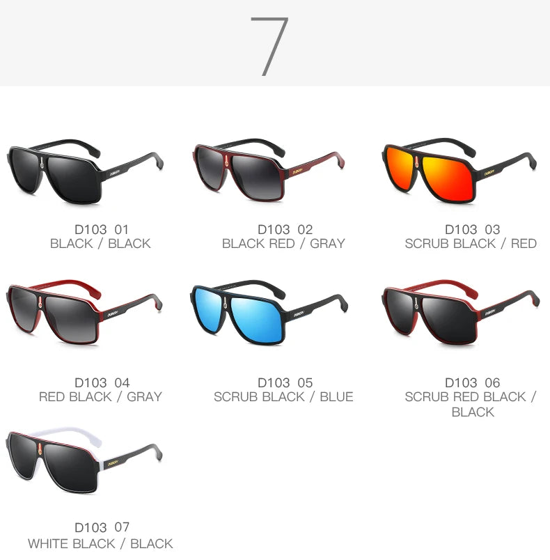 DUBERY márkájú polarizált napszemüveg férfiaknak, vezetési napszemüveg, retro férfi napszemüveg, nyári tükörszemüveg, Oculos UV400 103
