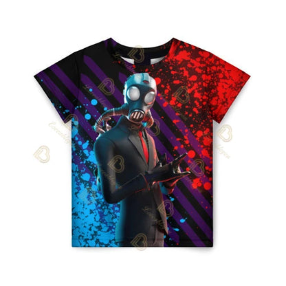 Лятна модна детска тениска с Fortnite талисман и 3D принт, ежедневна T-shirt за момчета и момичета, унисекс детско облекло, горнище