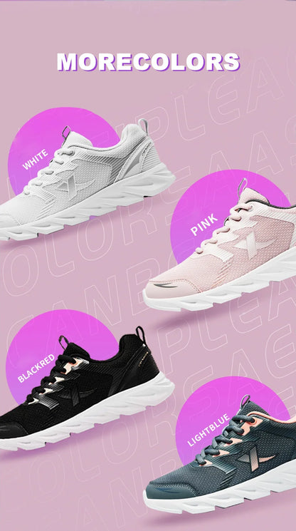 Xtep Women's Running Shoes New Fashion Lightweight Sneakers for Women Breathable Cushioning Sports Shoes Female 879318110073