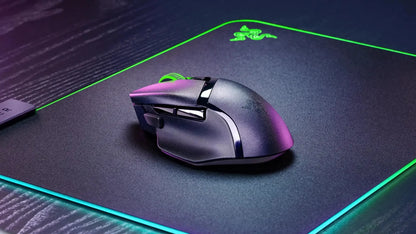 Originali Razer Basilisk V3 X HyperSpeed pritaikoma belaidė žaidimų pelė su 18K optiniu jutikliu, Chroma RGB ir 9 programuojamais valdikliais
