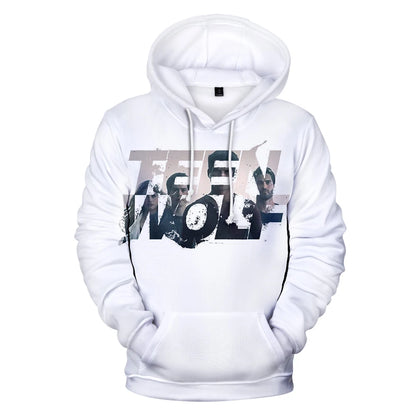 Naujo TV serialo TEEN WOLF 3D rašto džemperiai su gobtuvu vyrams ir moterims, Harajuku stiliaus rudens vaikiški gatvės mados puloveriai, hiphopo džemperis su gobtuvu