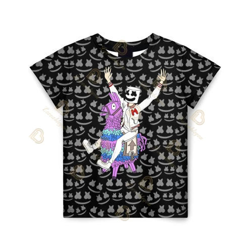 Лятна модна детска тениска с Fortnite талисман и 3D принт, ежедневна T-shirt за момчета и момичета, унисекс детско облекло, горнище