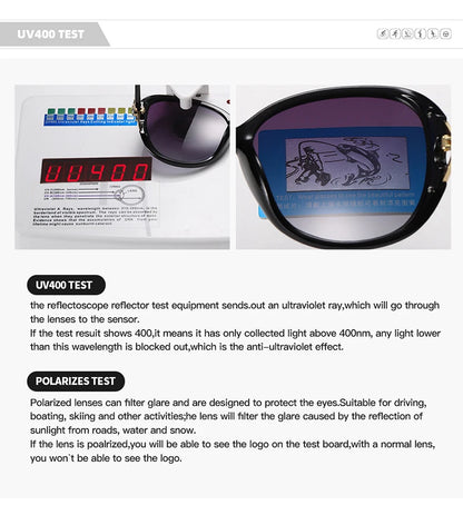 Luxus női polarizált napszemüveg – Legújabb női UV400 védelemmel ellátott, kristályos, nőies, menő napszemüveg, gyémántos, vintage stílusú Gafas