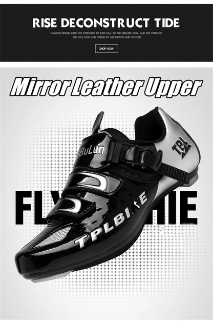 Professional Racing Road Bike Cycling Shoes for Men, Outdoor Non-Slip MTB Bicycle Sneakers, Breathable Self-Locking Sports Cleat Shoes