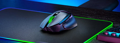 Originali Razer Basilisk V3 X HyperSpeed pritaikoma belaidė žaidimų pelė su 18K optiniu jutikliu, Chroma RGB ir 9 programuojamais valdikliais