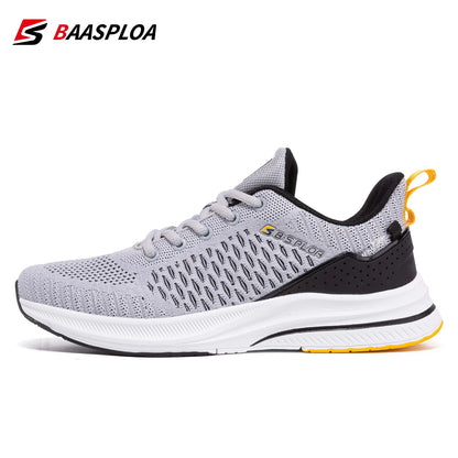Zapatillas de running ligeras Baasploa para hombre, cómodas zapatillas casuales de diseñador en malla con cordones para hombre, deportivas de exterior y tenis