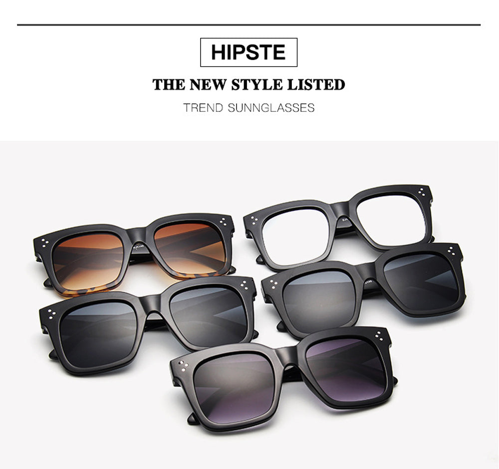 Női napszemüveg, lapos felső keret, Lunette Femme, női luxusmárkás napszemüveg, női szegecses napszemüveg, UV400