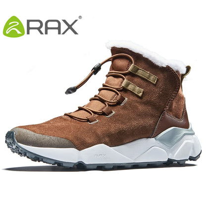 RAX Snow Boots for Men, Outdoor Sports Sneakers for Men and Women, Hiking Boots, Waterproof Plush Lining, Trekking Boots, Anti-Slip Tourism