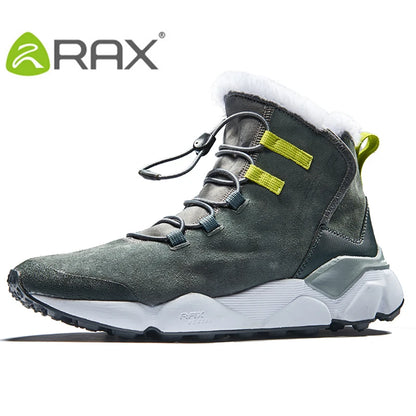 RAX Snow Boots for Men, Outdoor Sports Sneakers for Men and Women, Hiking Boots, Waterproof Plush Lining, Trekking Boots, Anti-Slip Tourism
