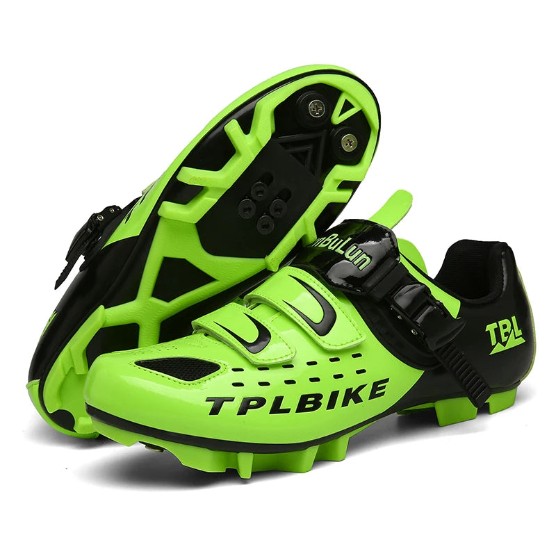 Professional Racing Road Bike Cycling Shoes for Men, Outdoor Non-Slip MTB Bicycle Sneakers, Breathable Self-Locking Sports Cleat Shoes