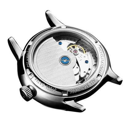 GUANQIN Mechanical Business Watch Men Luxury Brand Luminous Stainless Steel Strap Wrist Mens Automatic Watches Clock relogio BYR