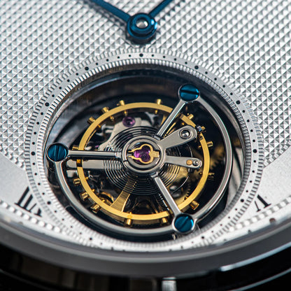 Sugess Tourbillon férfi karóra ST8230, eredeti Tianjin-i szerkezetű, mechanikus, vintage, csontvázszerkezetű karóra, elegáns krokodilbőr szíjjal