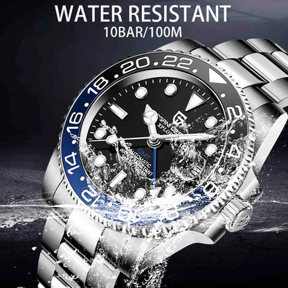 2026 Nuovo PAGANI DESIGN Orologio meccanico di lusso da uomo in acciaio inossidabile GMT Top Brand Vetro zaffiro Orologio da uomo