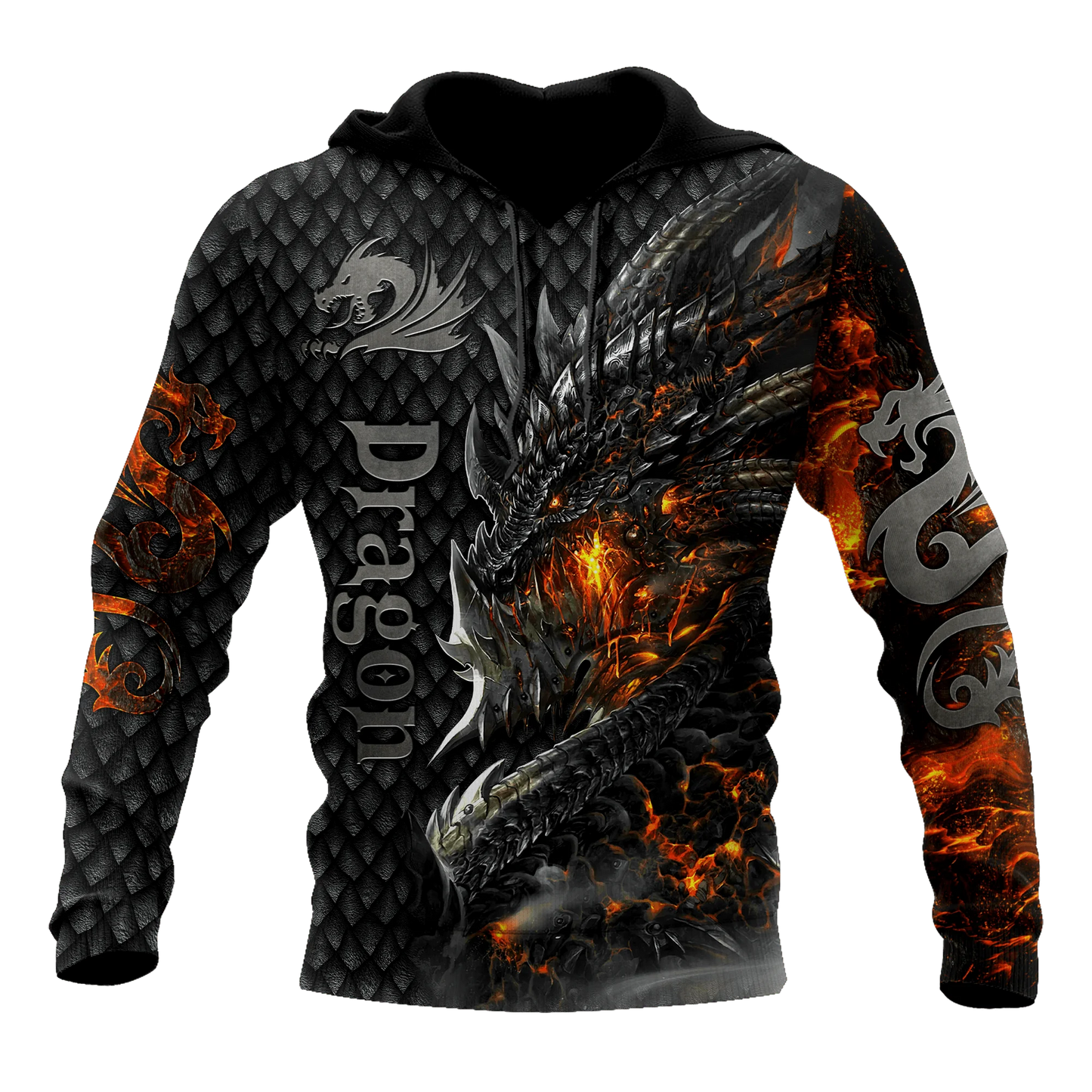 Smuk Fire Dragon 3D-all-over-print hættetrøje til mænd, unisex sweatshirt, efterårsstreetwear, casual jakke, træningssæt KJ749