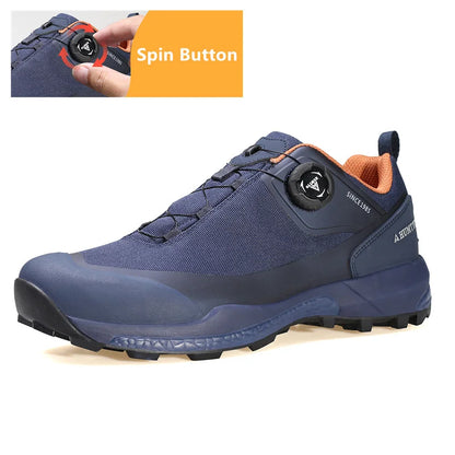 HUMTTO Scarpe da trekking impermeabili, stivaletti da montagna neri, sneakers da campeggio da uomo, scarpe tattiche sportive di sicurezza per arrampicata