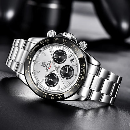 BENYAR Men’s Watches – Luxury chronograph, sporty design, water-resistant, stainless steel, quartz movement