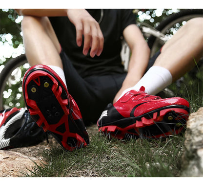 Professional Racing Road Bike Cycling Shoes for Men, Outdoor Non-Slip MTB Bicycle Sneakers, Breathable Self-Locking Sports Cleat Shoes