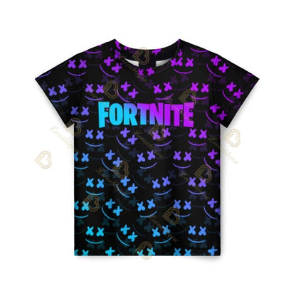 Лятна модна детска тениска с Fortnite талисман и 3D принт, ежедневна T-shirt за момчета и момичета, унисекс детско облекло, горнище