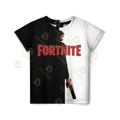 Лятна модна детска тениска с Fortnite талисман и 3D принт, ежедневна T-shirt за момчета и момичета, унисекс детско облекло, горнище