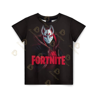Лятна модна детска тениска с Fortnite талисман и 3D принт, ежедневна T-shirt за момчета и момичета, унисекс детско облекло, горнище