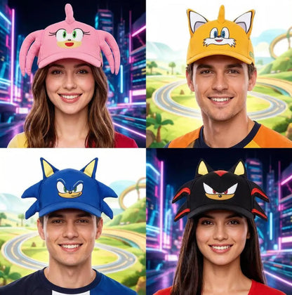 Șapcă de baseball 3D „Shadow the Hedgehog” pentru adulți și copii, cu imprimeu Sonic, Amy, Tails și Knuckles, cu margine plată și limba de rață, cadou