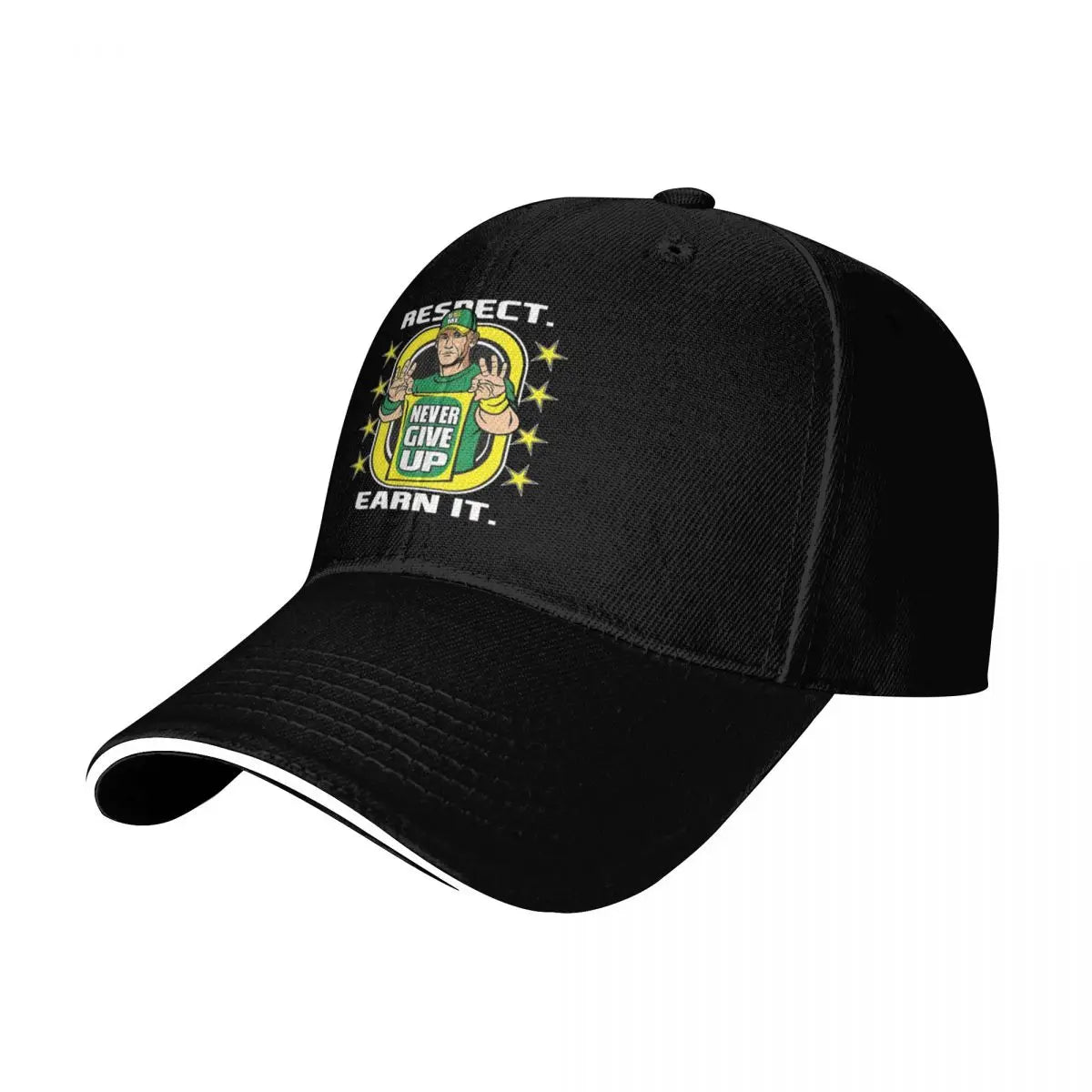 Yellow Wrestling Cena John White Custom Baseball Caps For Mens Unisex Male Beach Sunscreen Hat Snapback Cap