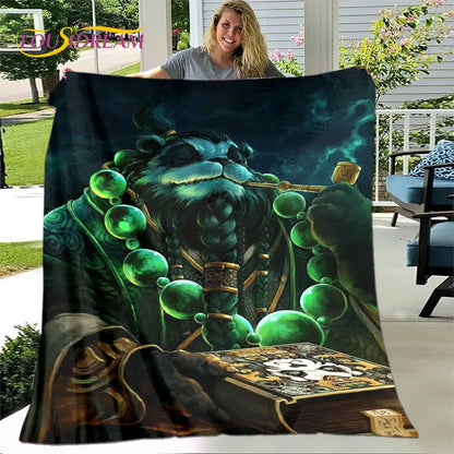 World of Warcraft, WOW Game Gamer Soft Plush Blanket,Flannel Blanket Throw Blanket for Living Room Bedroom Bed Sofa Picnic Cover